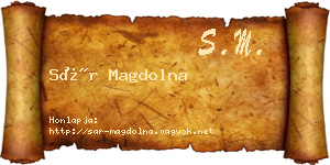 Sár Magdolna névjegykártya